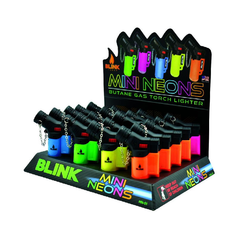 Blink Mini Neons Torch Lighter 20ct #728