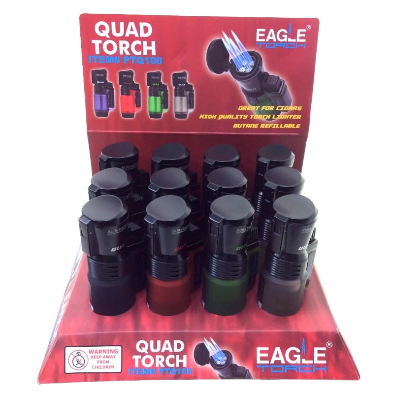 Eagle Quad PTQ100 Torch Lighter 12ct