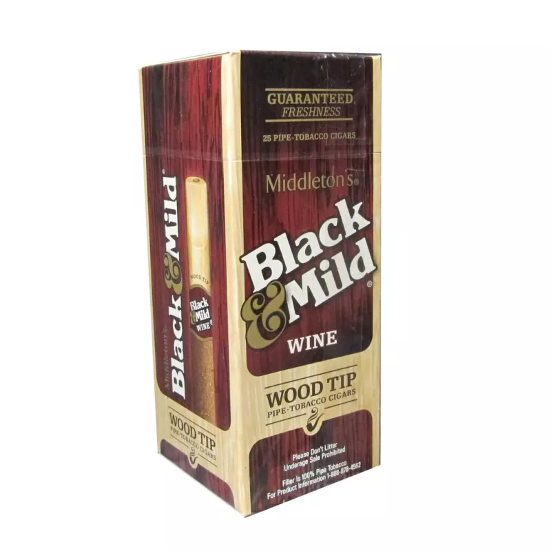 Black & Mild Wine wood tip 25ct