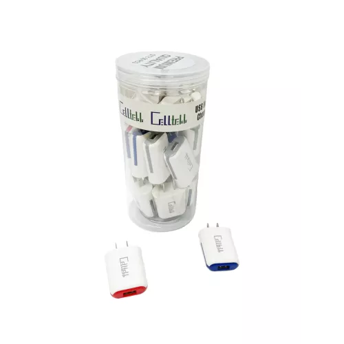Celltekk USB Home Charger Jar 20pcs