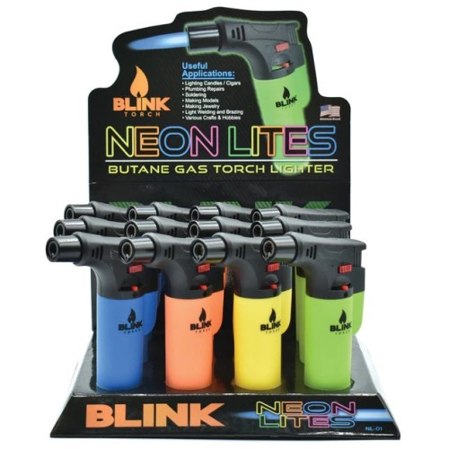 Blink Torch Neon Lites Torch Lighter 12ct