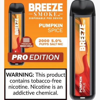 Breeze Smoke 2000puffs 6ml 10ct  Pumpkin Spice