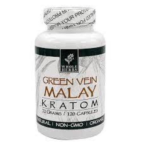 Whole Herbs Kratom Green Vein Malay 120ct