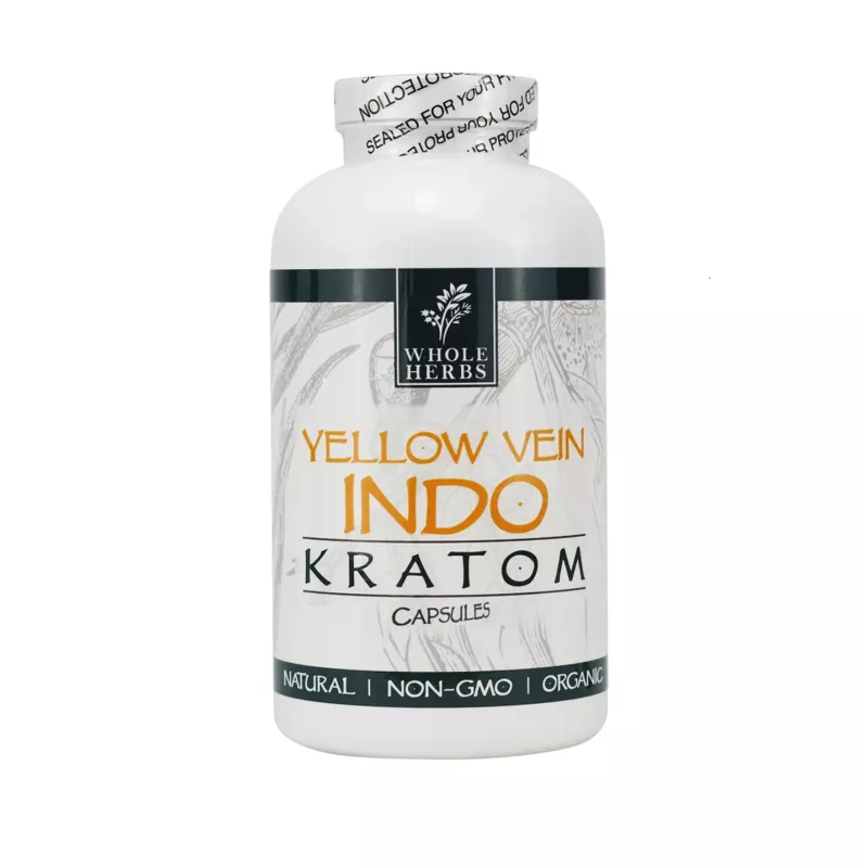 Whole herbs Kratom Yellow Vein Indo 250 Capsules