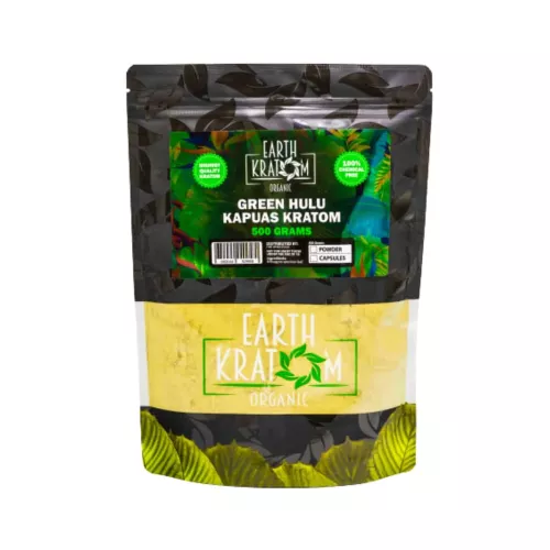 Earth Kratom 1/2kg Powder Green Hulu