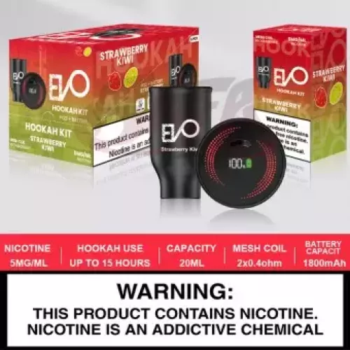 Evo Hookah Kit Pod + Battery 20ml 6ct Strawberry Kiwi