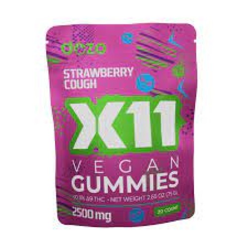 X11 Vegan Gummy 2500mg 5pk Strawberry cough