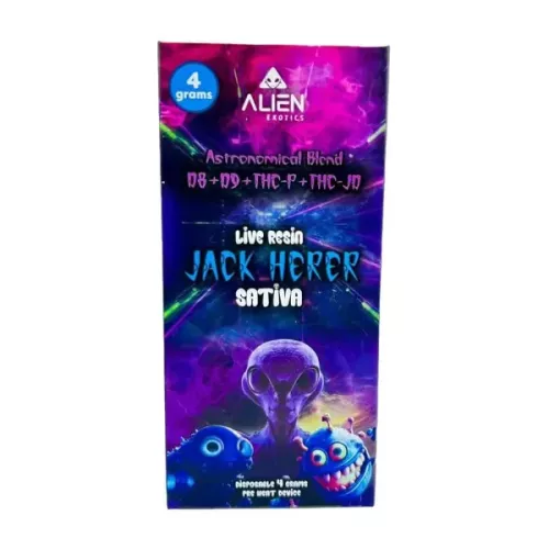 Alien D8 D9 THCP THC JD Disposable 4gm 5ct Jack Herer {sativa}