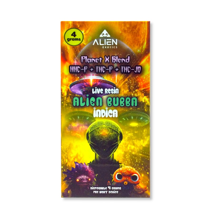 Alien HHC THCP THC JD Disposable 4gm 5ct Alien Bubba {indica}