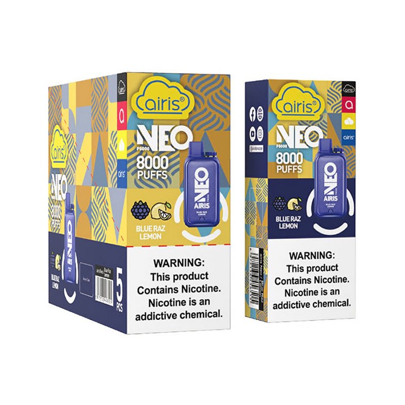 Airis Neo 8000puffs 5ct 20ml Blue Razz Lemon