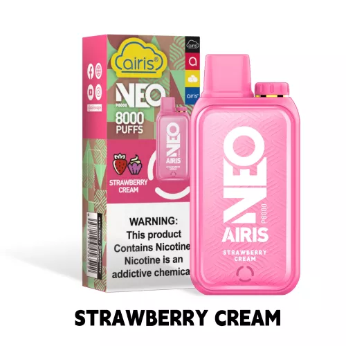 Airis Neo 8000puffs 5ct 20ml Strawberry Cream