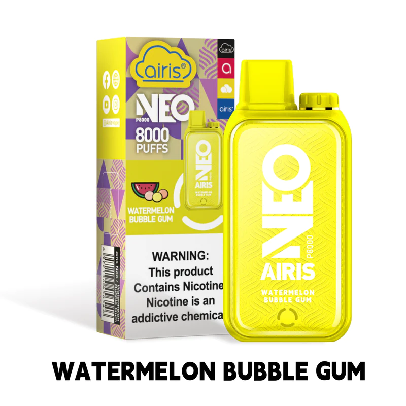 Airis Neo 8000puffs 5ct 20ml Watermelon Bubble Gum