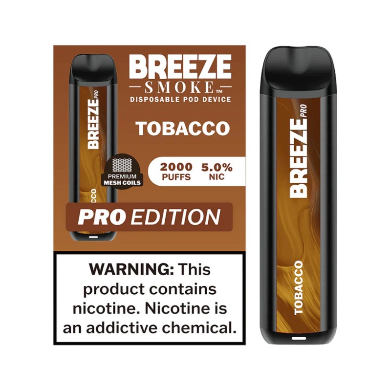 Breeze Smoke 2000puffs 6ml 10ct  Tobacco