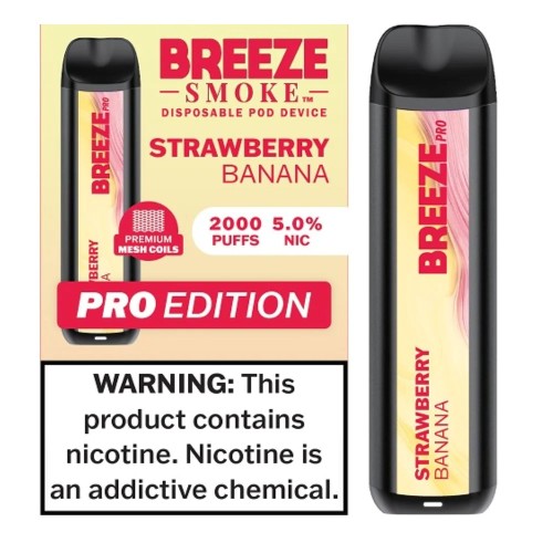 Breeze Smoke 2000puffs 6ml 10ct Strawberry Banana