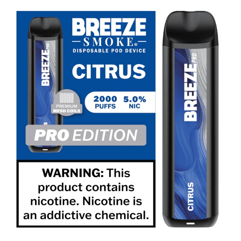 Breeze Smoke 2000puffs 6ml 10ct Citrus