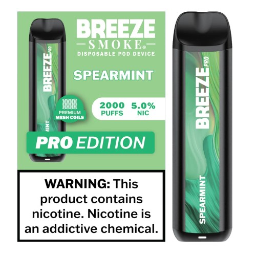 Breeze Smoke 2000puffs 6ml 10ct Spearmint
