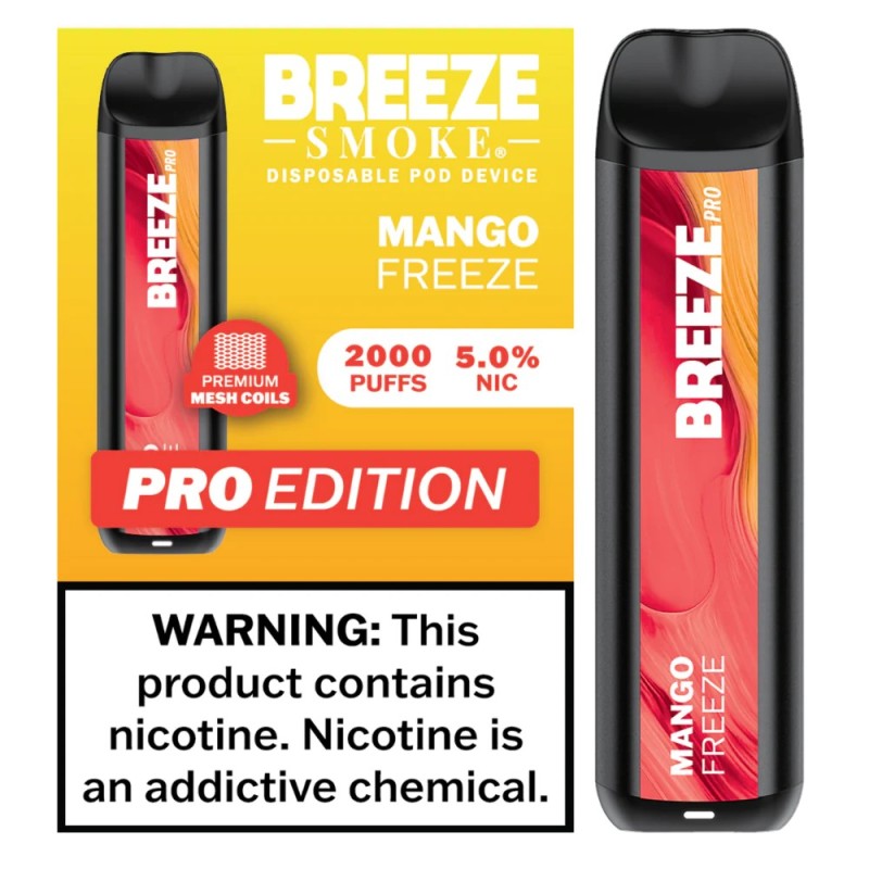 Breeze Smoke 2000puffs 6ml 10ct Mango Freeze
