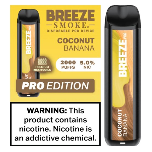 Breeze Smoke 2000puffs 6ml 10ct Coconut banana