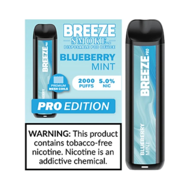 Breeze Smoke 2000puffs 6ml 10ct Blueberry Mint