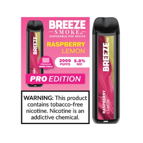 Breeze Smoke 2000puffs 6ml 10ct Raspberry Lemon
