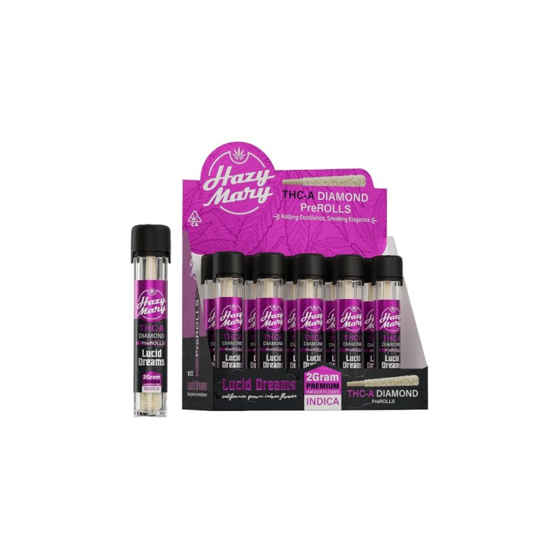 Hazy Mazy THCA Prerolls 2gm 10ct Lucid Dream {Indica}