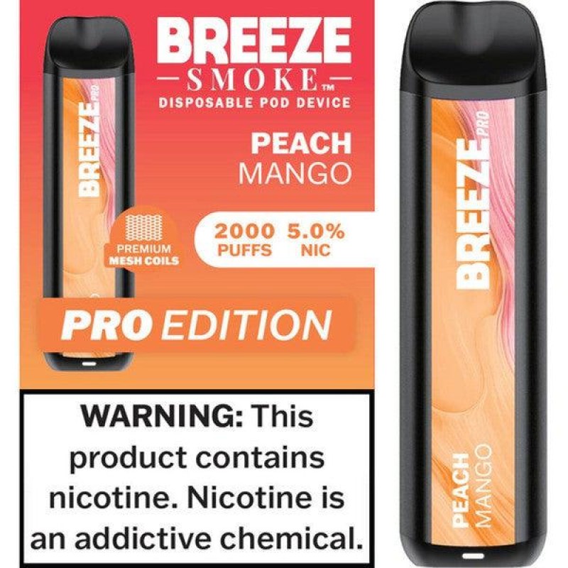 Breeze Smoke 2000puffs 6ml 10ct Peach Mango