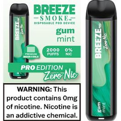 Breeze Smoke 2000puffs 6ml 10ct 0% nicotine Spearmint