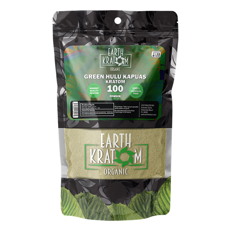 Earth Kratom 100gm Powder Green Hulu
