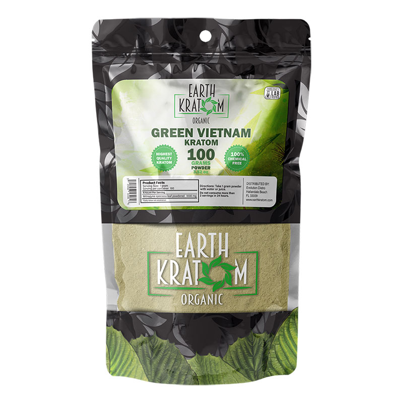 Earth Kratom 100gm Powder Green Vietnam