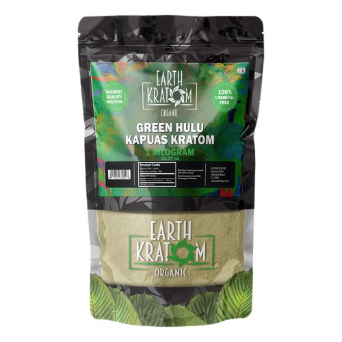Earth Kratom 1kg Powder Green Hulu