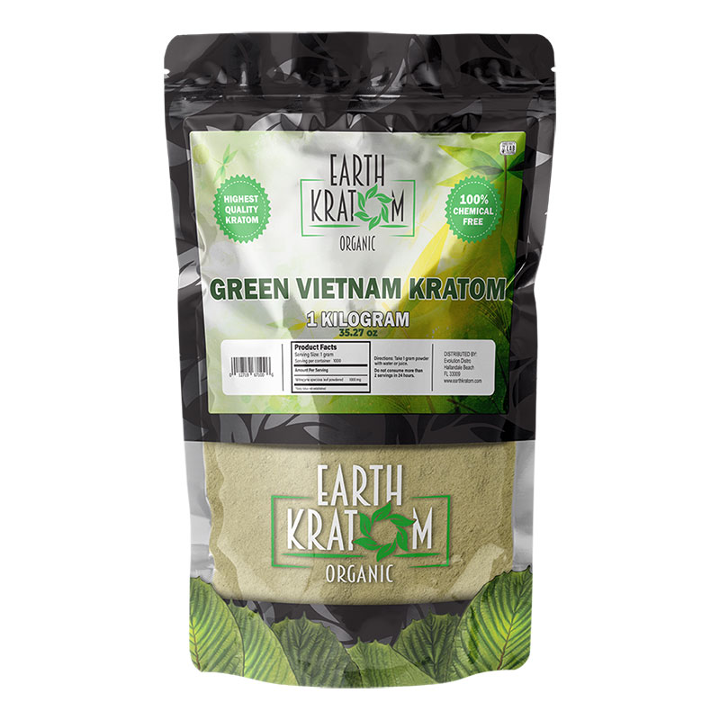 Earth Kratom 1kg Powder Green Vietnam