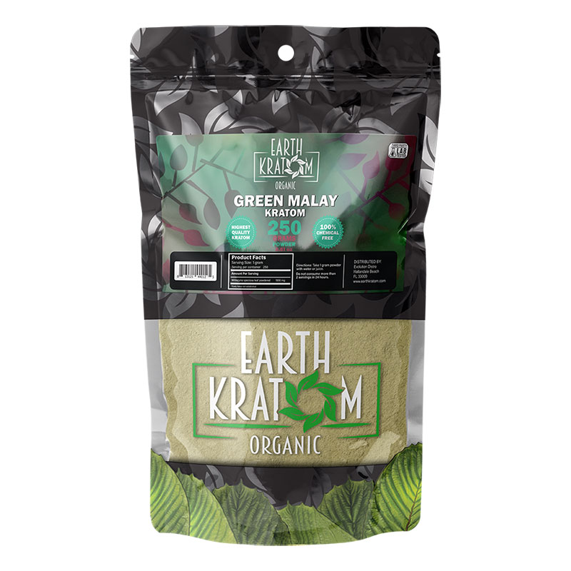 Earth Kratom 250gm Powder Green Malay